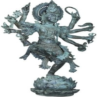 Egzotična Indija Bhagawan Shiva Ples na Lotusu - Mesing statue