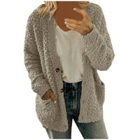 Kaputi za žene plišane džemper prema gornjem odjećnju prema dolje kardiganski kaput plus veličina
