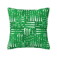 Kvadratni ukrasni jastuk za bacanje, zelena akvarelna ploča Spavaća soba s kaučem na kauč na kauču,