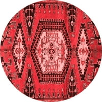 Ahgly Company u zatvorenom okruglom perzijskim crvenim tradicionalnim prostirkama, 6 '