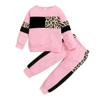 Baby Girl Leopard pamuk pulover odijelo dukserice duksevi vrhovi Hlače Hoodie set 9m-6t