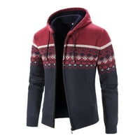Muški zimski dugih rukava plus baršunasti džemper s kapuljačom GAKET MENS Vintage Dukserište Prilagođene