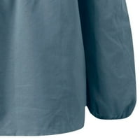 Sexy Dance Dame Tee Solid Boja majica sa rame Majica Casual Tunic Bluza Loungeward Pulover Blue XL