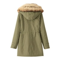 Clearsance Ženski kaput Žene tople dugulje duge kapute Tanke zimske parkas odjeće na vrhu džepova