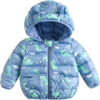 --Tifts s kapuljačnim jaknom za dječake mališana topli zimski kaput vjetroottni dugi rukav