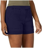 Dyegold Womens Stretch Twill Hotsas Ležerne prilike Plus Plus Veličina Bermuda Shorts Loose Trendy Comgy planinarenje kratke hlače sa džepom