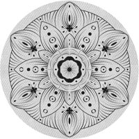 Ahgly Company u zatvorenom okruglom uzorku platinasti rugine sive prostirke, 4 '