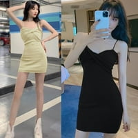 Ženska haljina modna seksi proljeća ljetni korejski stil All-utakmica tanki tanki klizni dizajn uskim