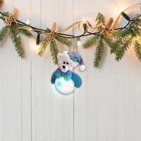 Svijetla boja božićne lutke lampion treperi snjegović medvjeda kristalni snjegović Eva lagani božićni
