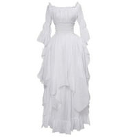 Aloohaidyvio Ljetne haljine za žene, ženske dugih rukava Dress Duljina podne Duljina Cosplay haljina