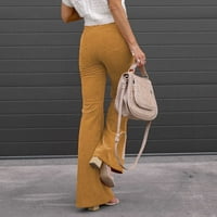 Levmjia Cleanians Hlače Ženska moda Slim Fit Ugodni džep u boji Ležerne pantalone