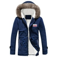Kpoplk Muške zimske jakne Muške zimske modne gornje kapute plus size par čista boja ogrlica sa zatvaračem