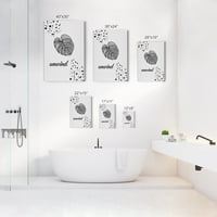 Dizajn osmijeha odmotaj tipiografiju crno-bijelo kupatilo ukras platna Ispis kupaonica Natika kupaonica