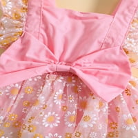 Novorođena dječja djevojka Rompers haljina daisy print mun rukava bodinuit