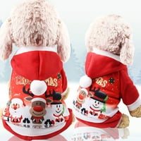 Pas Cat Božićne dukseve Četiri noge za kućne ljubimce Zimski božićni snježni duks snijega gornja odjeća