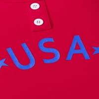 Aunavey Baby Boy 4. jula outfits Američkoj majici tena za zastavu TEE i casual kratke hlače, četvrti