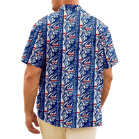 4. jula muška havajska majica USA Nacionalna zastava ovratnik i 3D printa za kratki rukav odjeća za odjeću Chic & Modern