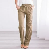 Caicj teretne hlače Žene Ležerne prilike velike elastične struke duge noge Long Halts Solid Tekstured