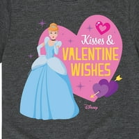 Disney Princess - poljupci i valentinske želje - Valentinovo - grafička majica kratkih rukava za mlade