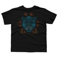 Panther Face Boys Black Graphic Tee - Dizajn ljudi XL