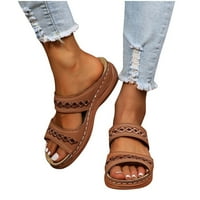 Aueoeo Ljetne sandale za žene, ženske ljetne casual obloge Sandale Udobne otvorene pješačke sandale
