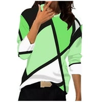 Crewneck Dukseri prevelike majice Teen Girls Trendy Odjeća Geometrijski tiskani zapadnu pulover Dressy