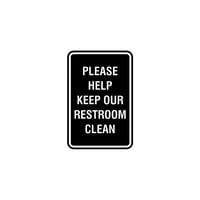 Portretni krug Molimo vas da pomognete održavanju našeg znaka za čišćenje zahoda - mali 4 6