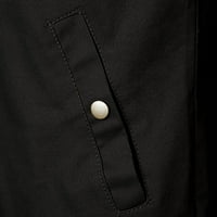 HGW MENS vrhovi kaputi zastoj zastoj za vez muški džepni zatvarač dugački jakni kaput casual rukavi