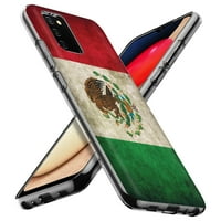 Vibecover tanak futrola kompatibilna za Samsung Galaxy A02S M02S, ukupna zaštitna zaštita Fle TPU, zastava Meksiko