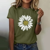 Ženske majice Suncokret ljeto labava bluza vrhova Girl Girl kratkih rukava Grafikon L Tees