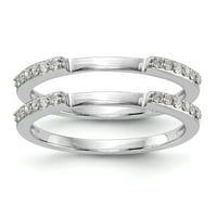 0.25ct. CZ Čvrsti pravi 14k bijeli zlatni set prstena za vjenčanje vjenčanja