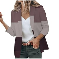 Prodaja čišćenja, Xiaoffenn Ženski povremeni lagani blejner Otvoreno prednja repel jakna s dugim rukavima