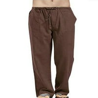 Grhanlook muške hlače elastične strugove Bojerne boje pantalone mens casual loungewear lagana vuna
