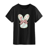 Ženska modna Uskršnja majica kratkih rukava Soft casual bluza Print Tops hot6sl4879175