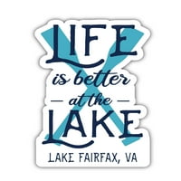Jezero Fairfa Virginia Suvenir Vinil naljepnica naljepnica za pakovanje 4-pakovanje
