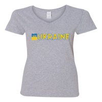 -Neck dame ukrajinski ukrajinski ljudi logotip Pride DT majica Tee