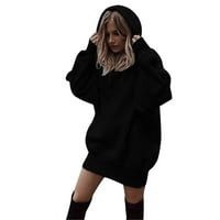 Ženska modna kapuljača za ručice od pulover kapuljača kapuljača, crna, m