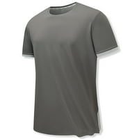 Muška patchwork Color Majica kratkih rukava Casual Slim Stretch Sports Tee Tops bluza