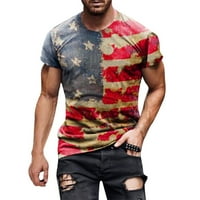Muški majice 4. jula Dan nezavisnosti 3D digitalni tiskani povremeni bluza T-majica TOWS