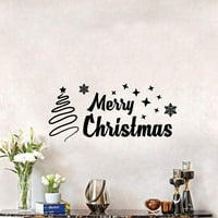Sretan Božić - Zidne dekalne božićne staklene zvijezde blistavi dizajn vinil zidne umjetničke zidne