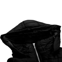 Cindysus ženska odjeća sa čvrstim bojama kopče zip-up nosač za odmor Lagani puffer prsluk crni 4xl