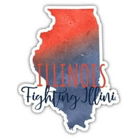 Illinois borbe protiv illi akvarelnog državnog stanja die režete naljepnicu