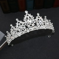 Elegantna bridalna kruna osjetljiva elegantna kosa Retro Rhinestone ugrađena barokna princeza kruna