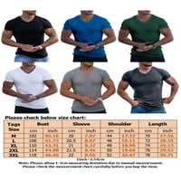 Muški vijak fit obična bluza muškarci modni pulover čvrste boje Sportski rebro Comfy ljetni vrhovi