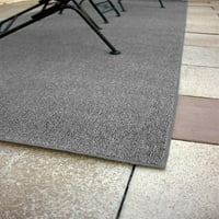 8'x10 'Cinder blok siva - unutarnji ručni tepih za tepihe na otvorenom sa vrhunskom tkaninom gotove