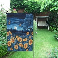 Ljetna okućnica suncokreta Dvostrana, male vrtne dvorišne zastave za proljetne ljetne sezonske vanjske kuće vanjske kuće