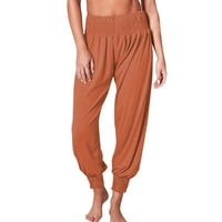 Pgeraug joga hlače yoga joggers labav vježbanje znojnog udobnog salona sa džepovima hlače za žene narandžasti