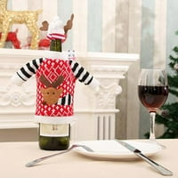 Božićni ukras, božićna boca za vino postavljena božićna šampanjac boce božićne dnevne potrebe Božićne zalihe, božićni poklon Božićni dekor