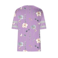Ženske labave vrhove odjeće djevojke cvjetne tiskovine Ters Trendy Jesenski proljetni košulje od pola