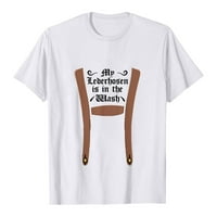 RBAOFUJIE majice za žene Bluza Oktoberfest Okrugli vrat majica Ljetno slovo Ispis kratkih rukava Muška